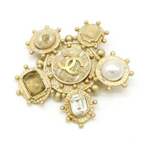 Chanel Cc Logo Brooch Metal #208363C10B